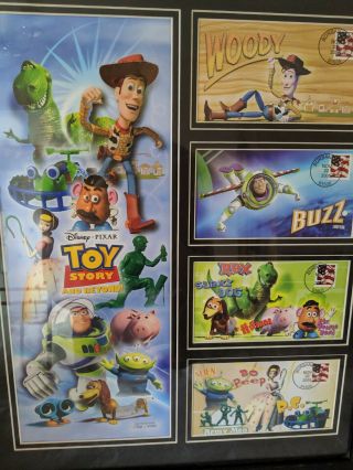 Toy Story 10th Anniversary Framed Litho Numbered Collectible Stamps USPS Buzz 2