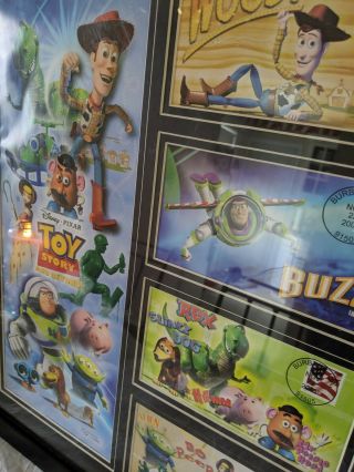 Toy Story 10th Anniversary Framed Litho Numbered Collectible Stamps USPS Buzz 3