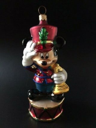 Christopher Radko Mickey Mouse Toy Soldier Christmas Ornament,  Disney 1997