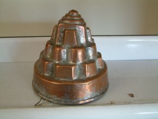 Antique Architectural Copper Food Jelly Pudding Mold Hand Wrought