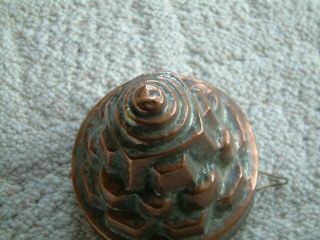 Antique Architectural Copper Food Jelly Pudding Mold Hand Wrought 3