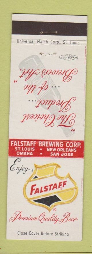Matchbook Cover - Falstaff Beer St Louis Orleans San Jose Omaha