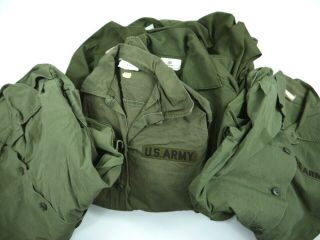 7 Vintage 70s 80s Womens Utility Shirt/jacket Military Poplin,