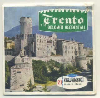 Trento E Le Dolomiti Occidentali Italy Viewmaster Packet C - 051 - I Italian