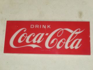 Vtg Coca Cola Plastic Sign 1970 