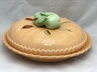 Betty Crocker Ceramic Apple Pie Baking And Serving Covered Dish Vintage