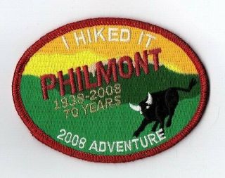 Boy Scout Philmont Scout Ranch 2008 70 Years I Hiked It Patch