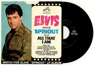 Elvis Presley Usa 45 Rca 47 - 8941 Spinout & All That I Am Dos S21 Vg,  /vg,  Sv1