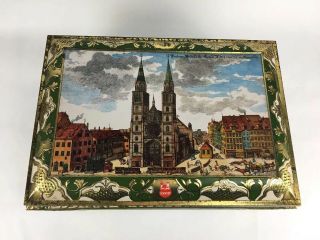 1989 Large Collectible Tin Box E.  Otto Schmidt 8500 Nurnberg Made In Germany