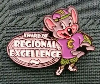 Chuck E Cheese Pizza Restaurant " Award Of Regional Excellence " Collectible Pin