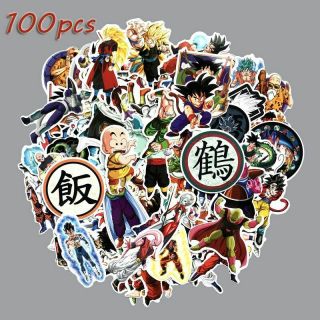 Dragon Ball Z Goku Saiyan Anime 100pcs Stickers Laptop Suitcase Decoration