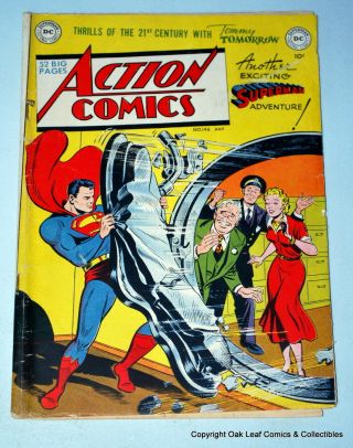 Action 146 Superman Golden Age Dc Comic Book 1950 Vg - Fine Spine Roll