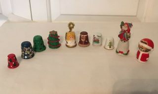 Assotrment Of Old Christmas Thimbles (b7)