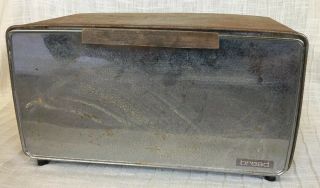 Vintage Lincoln Beautyware Chrome Bread Box / Pie Safe Mid Century Modern