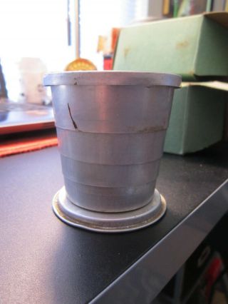 Vintage Camping Collapsible Metal Cup 