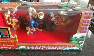 Mr.  Christmas Vintage 1995 Mickey Mouse And Friends Brass Band.  Plays 21 Carols