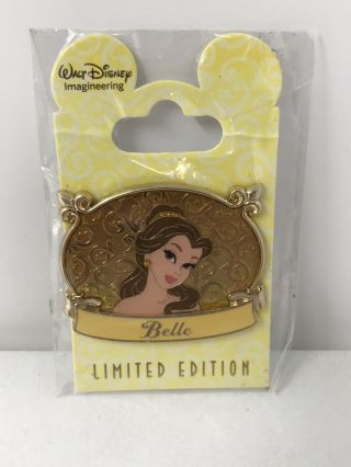 Disney Wdi Belle Gold Princess Plaque Le 300 Pin Beauty And The Beast