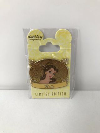 Disney WDI Belle Gold Princess Plaque LE 300 Pin Beauty and the Beast 2
