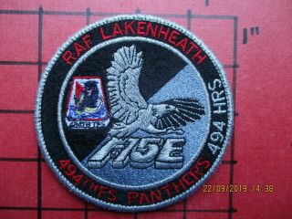 Air Force Squadron Patch Usaf 494 Fs Lakenheath 494 Hours F - 15 Eagle