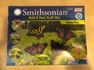 Smithsonian Perfectcast Mold And Paint Butterfly Craft Kit Kids Toy