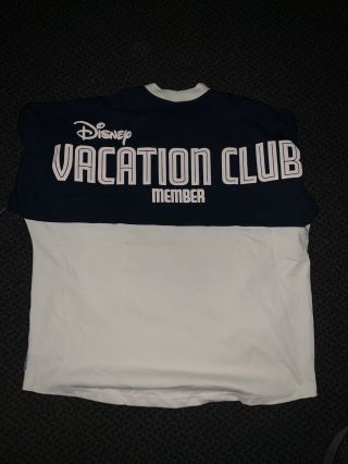 Dvc Disney Vacation Club Member Spirit Jersey Sweatshirt Navy White Xl Nwt
