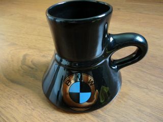 Feltman Langer Bmw Ceramic Travel Coffee Mug Cup Logo Black Blue Car Vintage