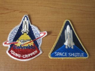 (2) Nasa Space Shuttle Columbia Young Crippen Patch Patches