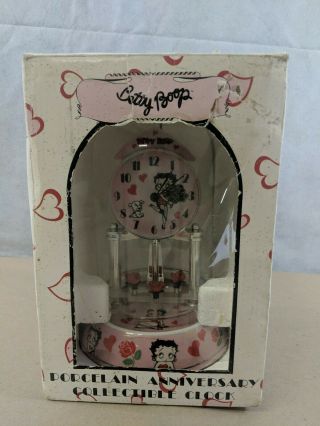 Betty Boop Porcelain Anniversary Collectible Clock J8