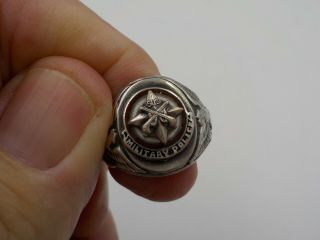Vintage Us Army 505th Military Police Silver Ring
