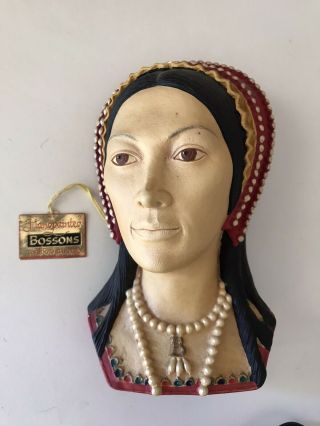 Bossons Chalkware Head Anne Boleyn