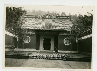 1932 Photograph China Hang Chow Yellow Dragon Temple Arch Sharp Photo Hangzhou