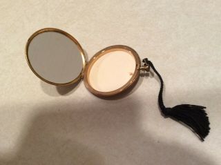 Vintage Loyal Order of Moose gold tone mirror hinged compact 2