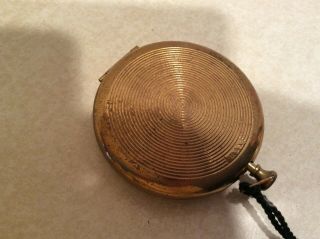 Vintage Loyal Order of Moose gold tone mirror hinged compact 3