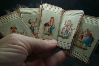 Antique Victorian Paper/fabric Part Of Needle Case A/f