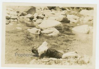 Pre Ww2 1932 Photograph China Loushan A Drink From A Spring Lushan Sharp Photo