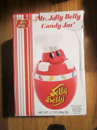 Nos Mr Jelly Belly Jelly Bean Ceramic Candy Jar -