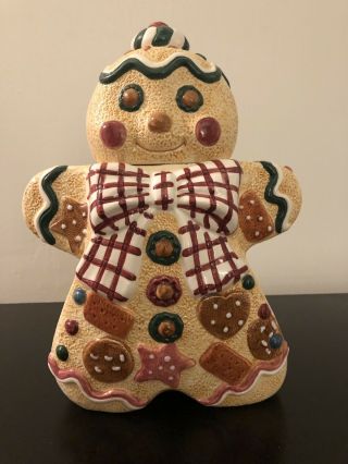 Jay Imports Gingerbread Man Ceramic Cookie Jar