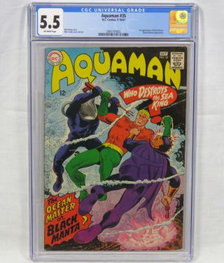 Dc Comics Aquaman 35 Cgc 5.  5 1st Appearance Black Manta Ocean Master 1967