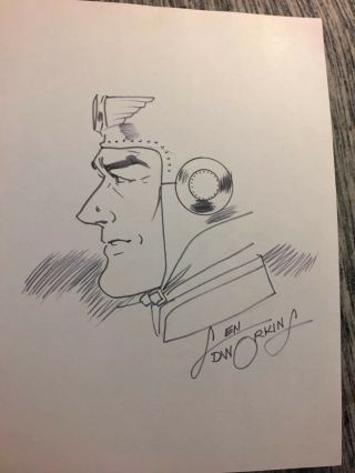 Len Dworkins Drawing Hand Signed Autographed 8 X 11 W/coa Buck Rogers