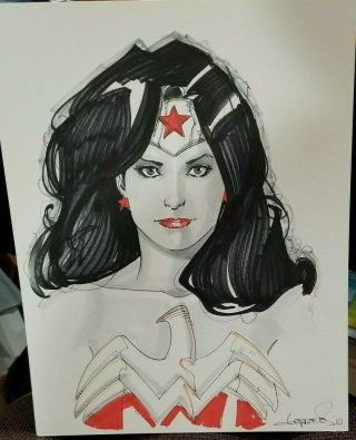Art Sketch Of Wonder Woman By Aaron Lopresti
