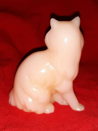 Franklin Curio Cabinet Cat Pink Alabaster 1988 3