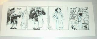 Rose Is Rose: Vicky Dons An Apron Orig Signed Daily Comic Strip Art By Pat Brady