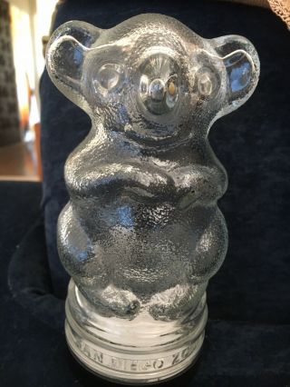 Koala Bear Glass Jar From San Diego Zoo Lid