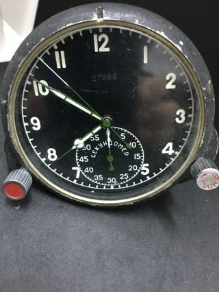 60 Chp 60chp Military Airforce Aircraftpanel Soviet Clock Watch Ussr 22699