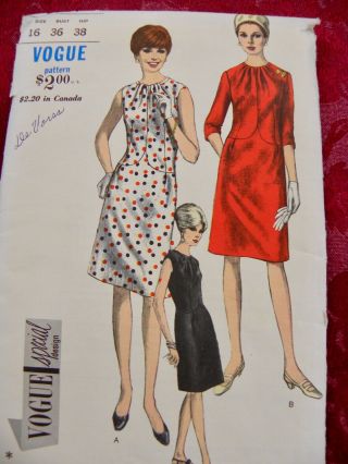 VOGUE BUTTERICK SIMPLICITY 9 Vintage 1960 ' s MCM Dress Patterns Misses Size 14 2