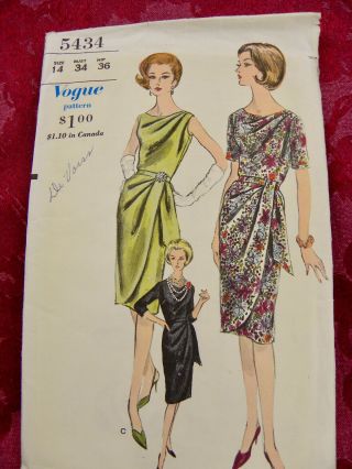 VOGUE BUTTERICK SIMPLICITY 9 Vintage 1960 ' s MCM Dress Patterns Misses Size 14 3