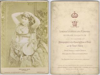 Cabinet Card Photo Marie Roze Opera Singer By London Stereoscopic Co