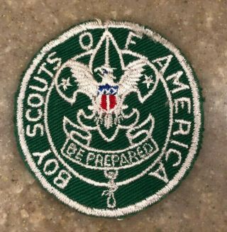 Vintage Boy Scouts Of America Be Prepared Round Green Patch