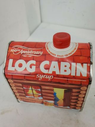 Log Cabin Syrup Tin Full 100th Anniversary. 3