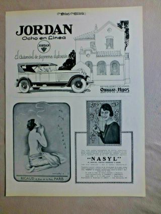 Jordan Oldtimer Car Ad Advertising 1 Page 1925 Argentine